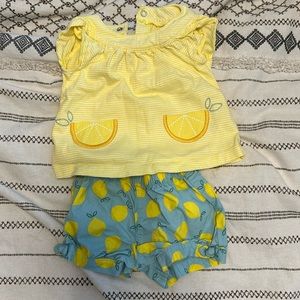 Baby girl lemon outfit